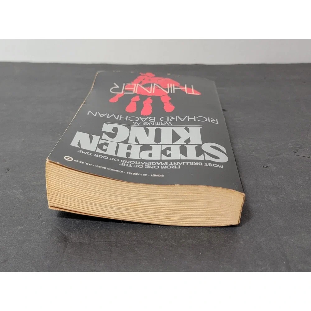 Thinner- Stephen King 1984 Paper Back Book‎ Horror Richard Bachman Cult Classic